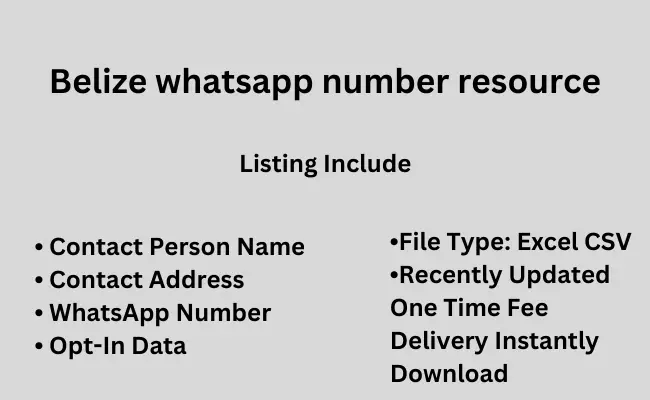 Belize whatsapp number resource